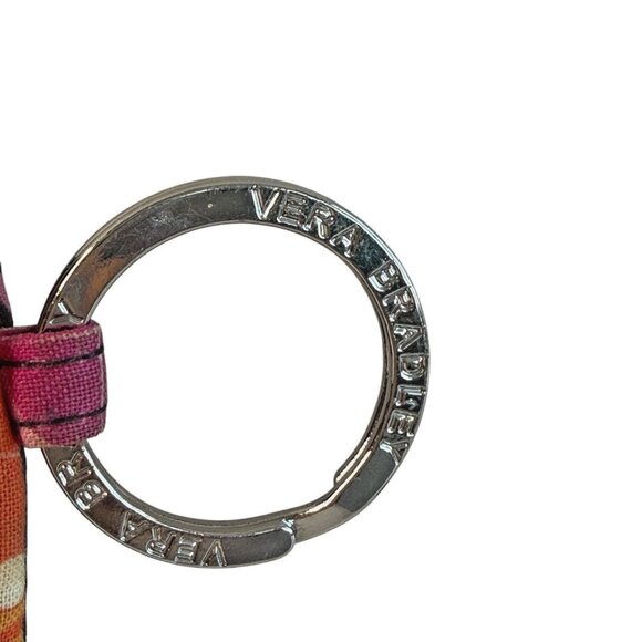 Vera Bradley Ziggy Zinnia Soft Zip ID Case Coin Change Purse Key Ring Wallet - Picture 3 of 7